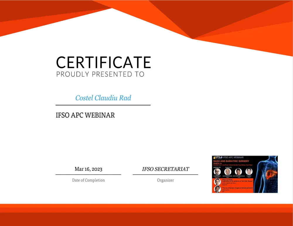 Certificat webinar ISO AFC
