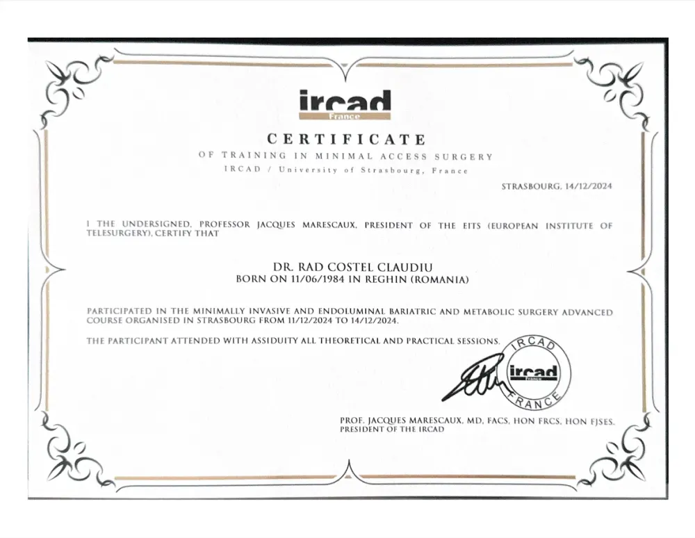Certificat IRCAD